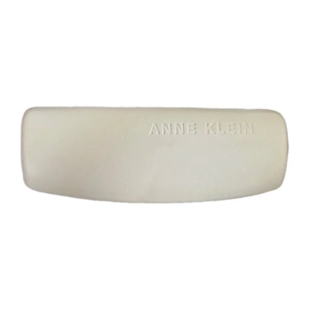 Eyeglasses Case Anne Klein Clamshell White Faux Leather Hard‎ Case Fashion